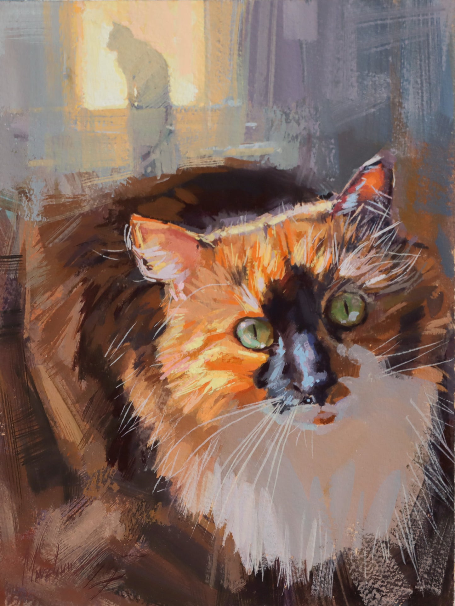 Custom Pet Portrait Gouache Painting