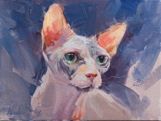 Sphynx on Blue