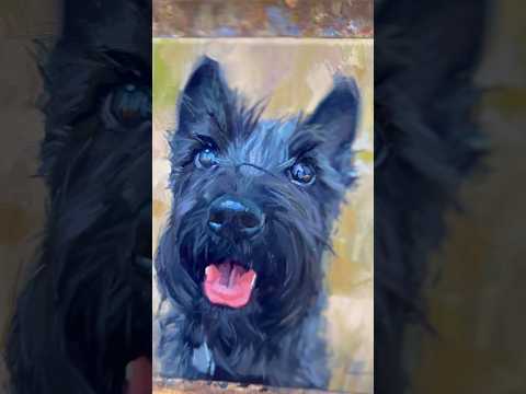 Custom pet portrait in oil on canvas – realistic painting of a dog or cat from photo